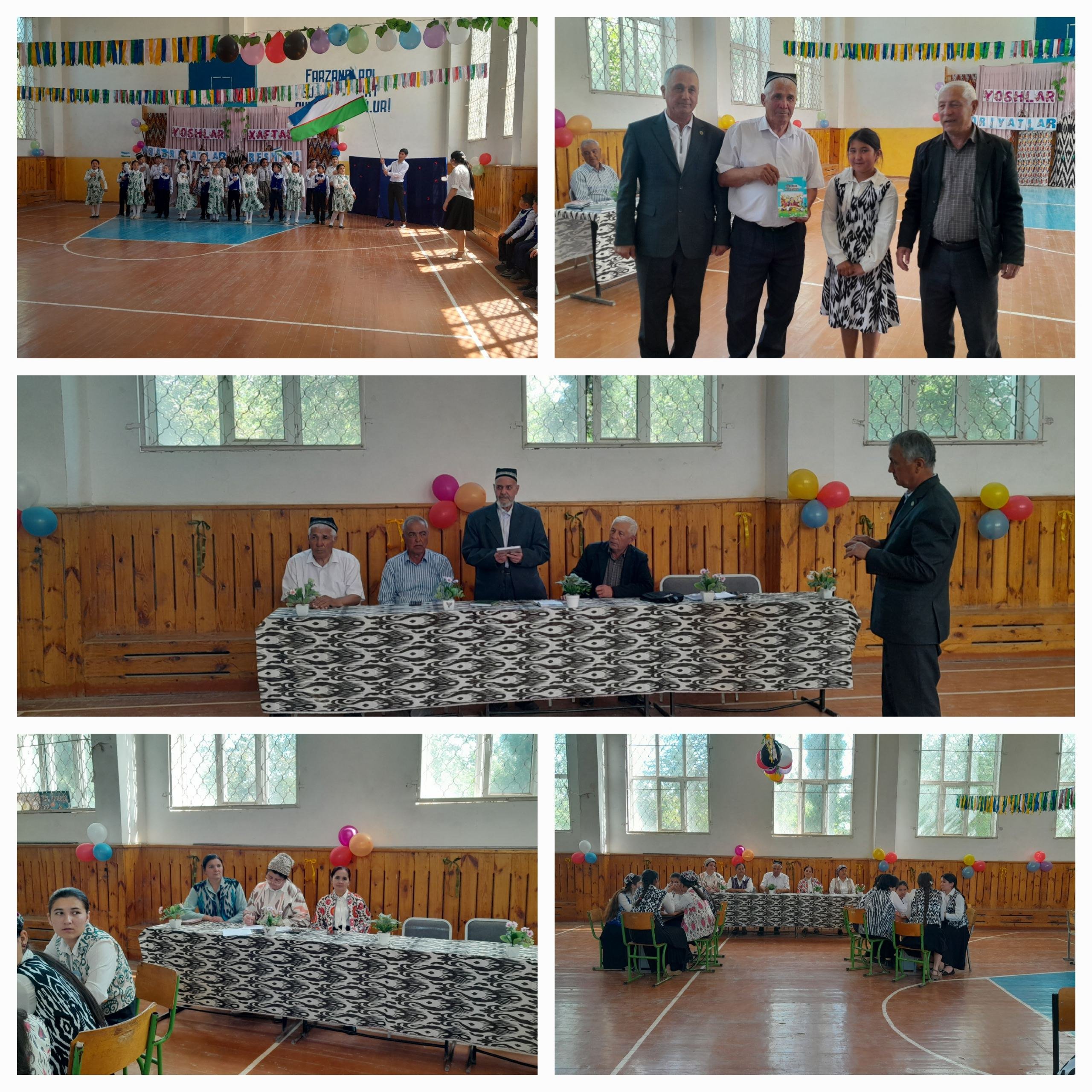 Shovot tumani 34-umumiy o'rta ta'lim maktabida "Yoshlar haftaligi" doirasida o'tkazilgan tadbirlardan fotolavhalar