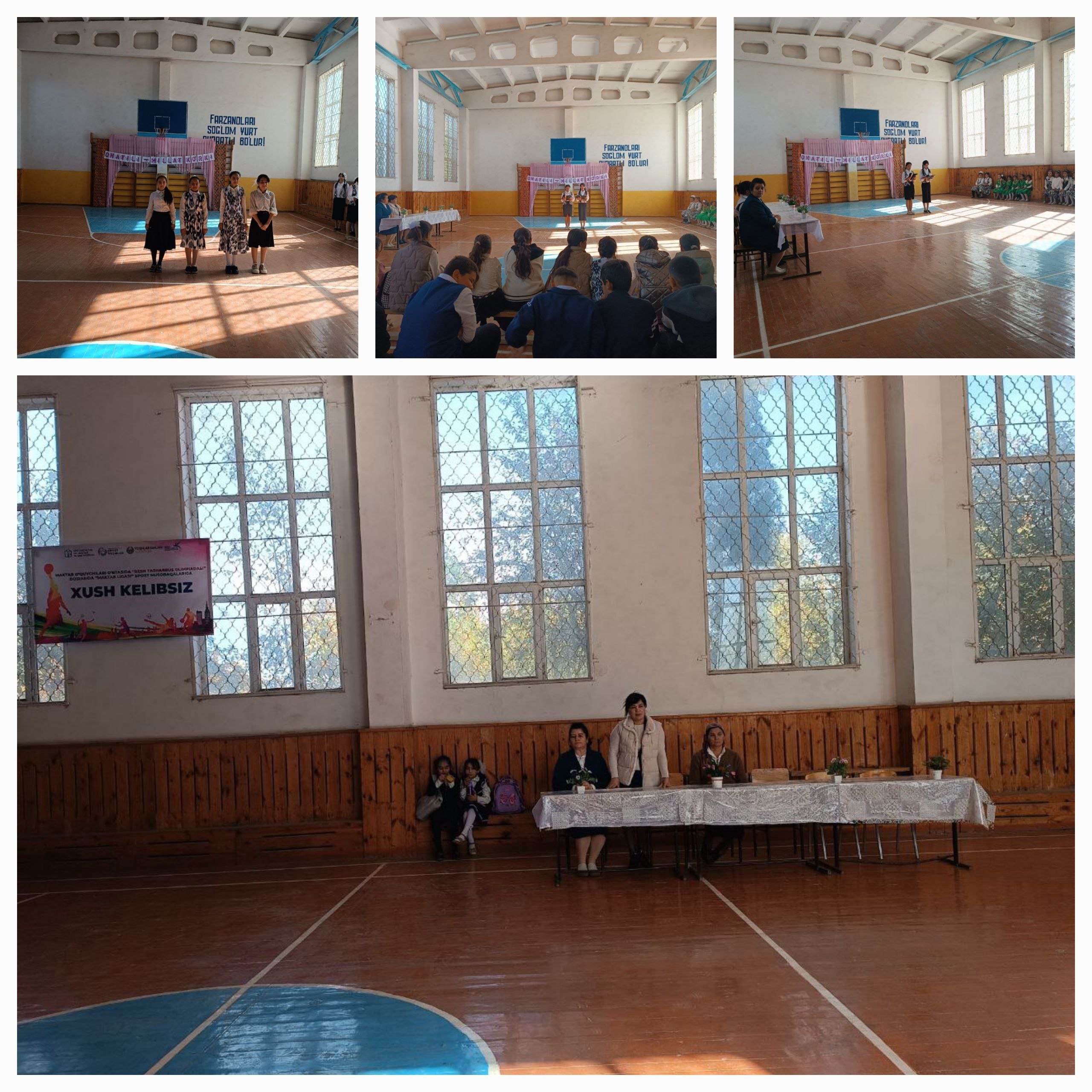 Shovot  tumani 34-umumiy o'rta ta'lim maktabida o‘zbek tiliga davlat tili maqomi berilgan kuni munosabati bilan maktabda o'tkazilgan tadbirdan fotolavhalar